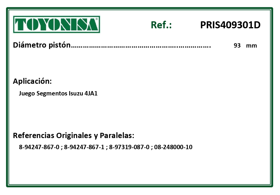 EQUIVALENCIAS ORIGINALES Y PARALELAS SEGMENTOS