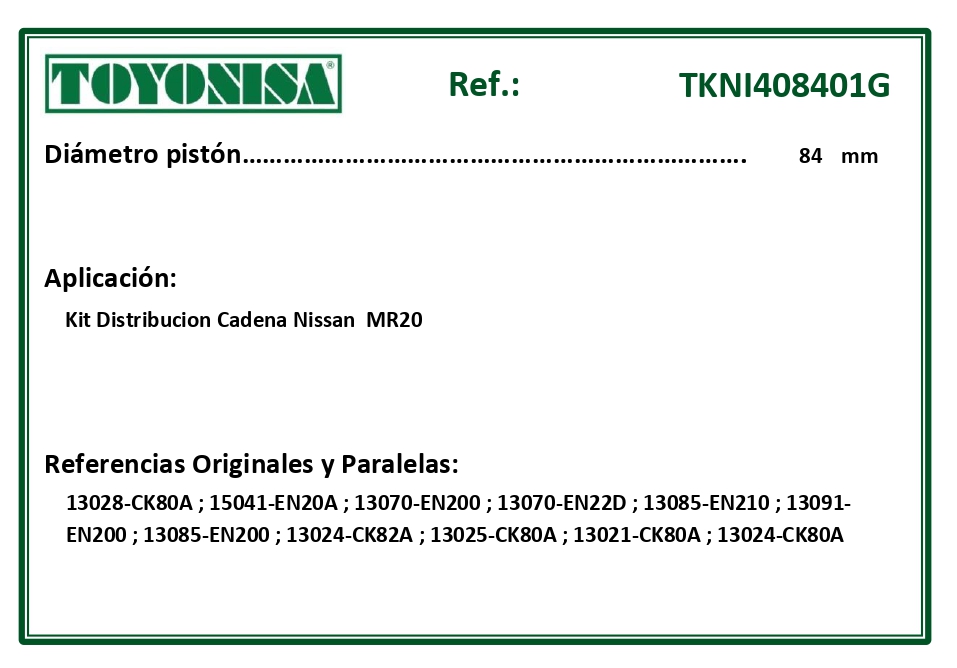 EQUIVALENCIAS ORIGINALES Y PARALELAS DISTRIBUCION