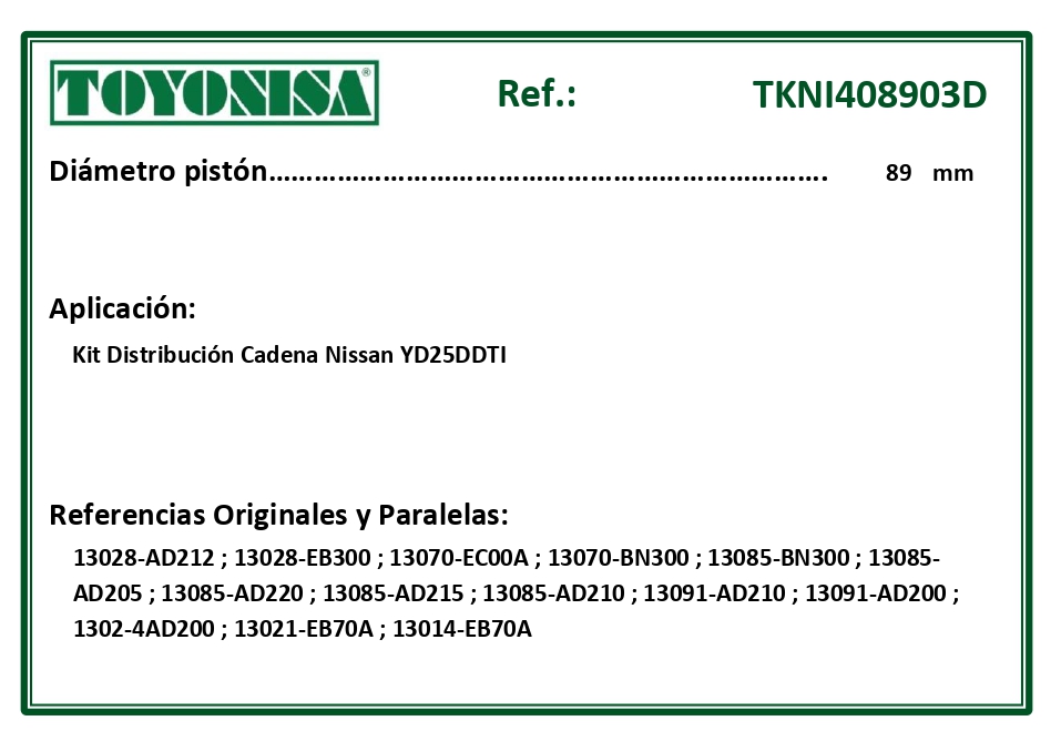 EQUIVALENCIAS ORIGINALES Y PARALELAS DISTRIBUCION
