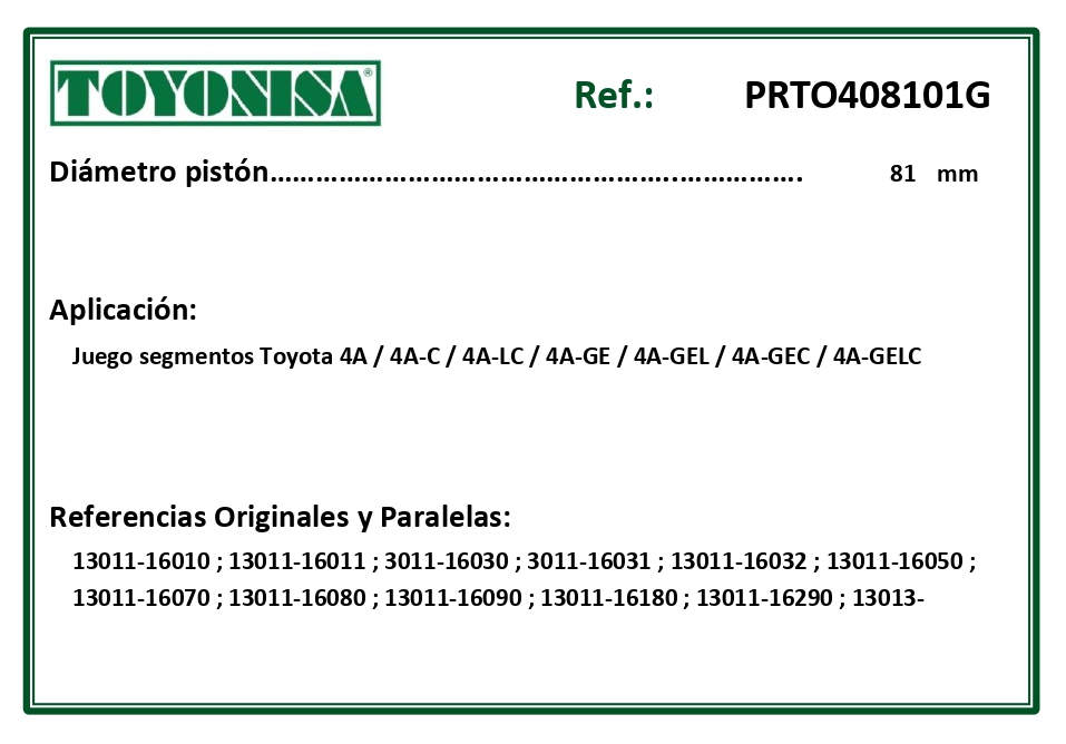 EQUIVALENCIAS ORIGINALES Y PARALELAS SEGMENTOS