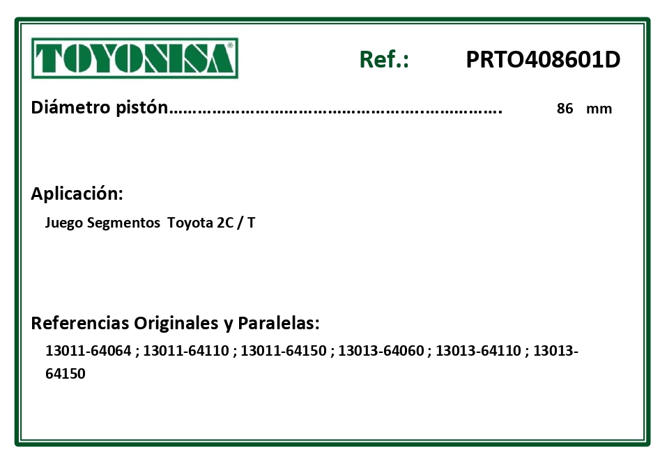EQUIVALENCIAS ORIGINALES Y PARALELAS SEGMENTOS